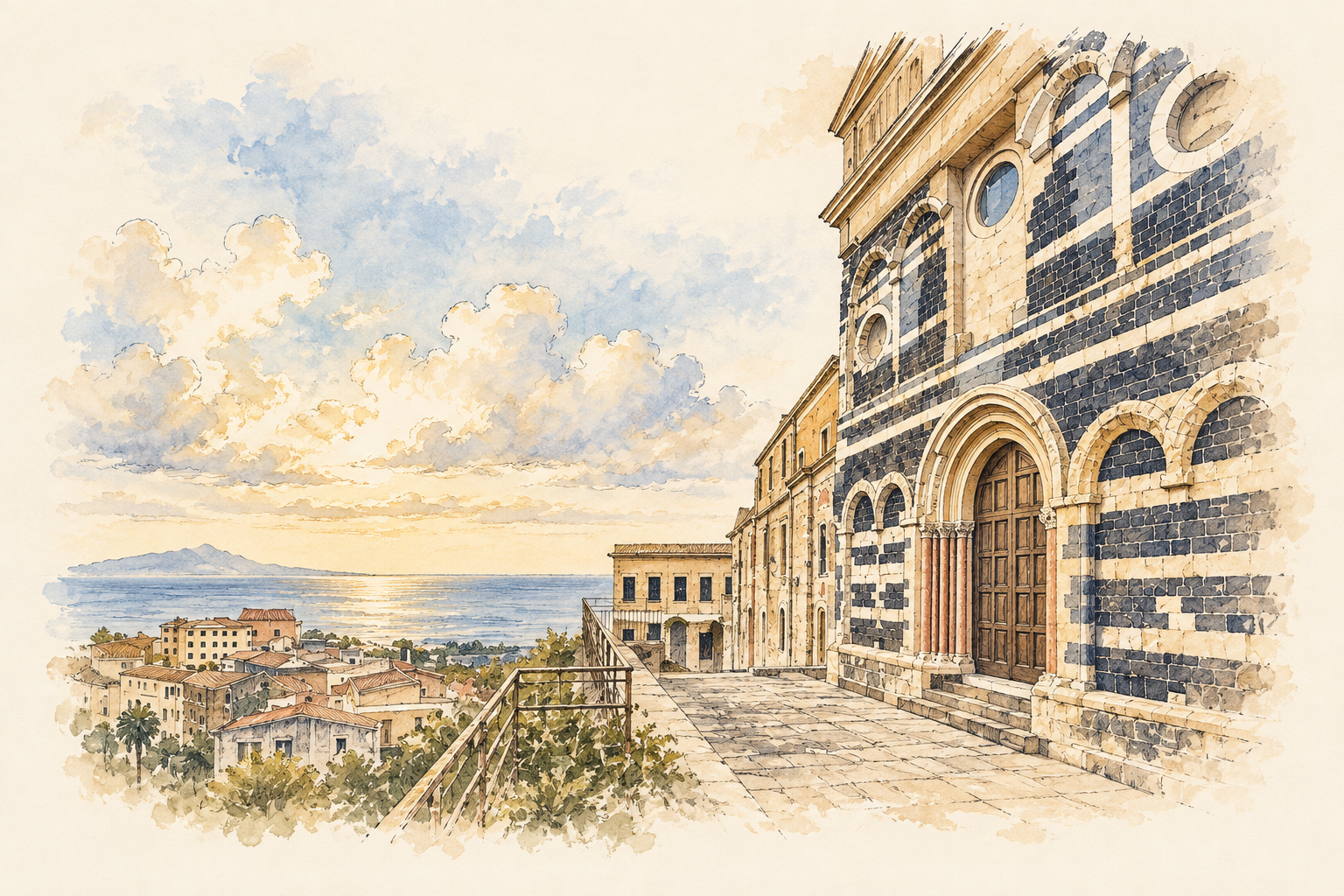 Illustrazione della Cattedrale di San Bartolomeo a Patti